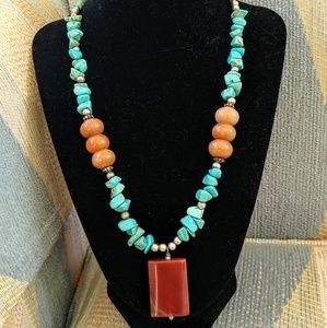 Turquoise & Carnelian Necklace